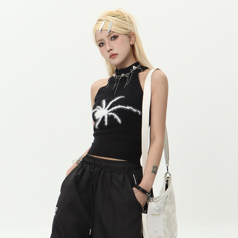 Spider Knit Halter Top