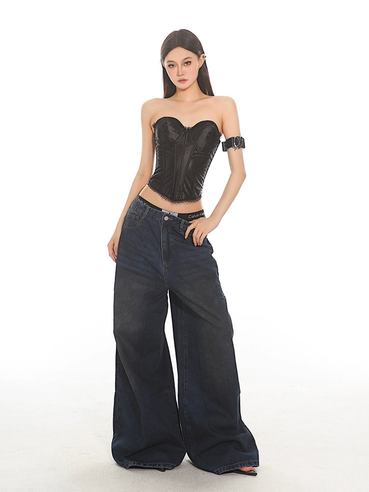 Ultra Wide Leg Denim Jeans