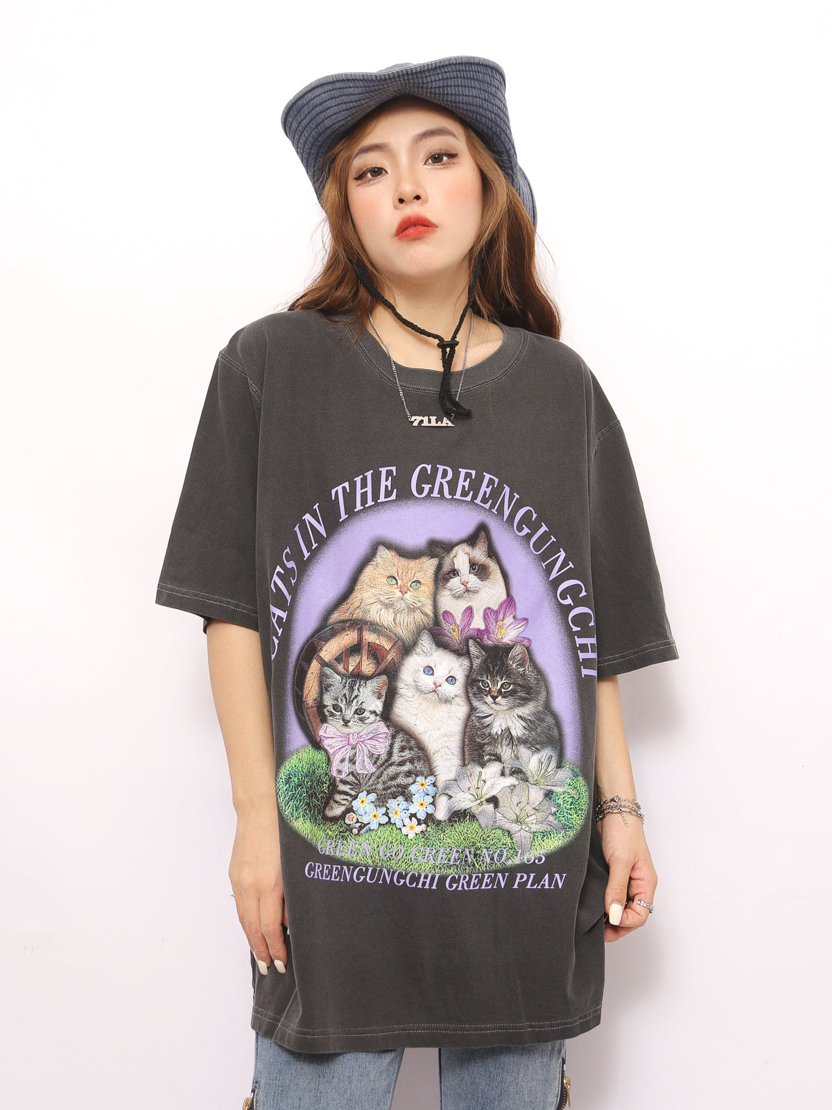 Kitty Garden Graphic T-Shirt