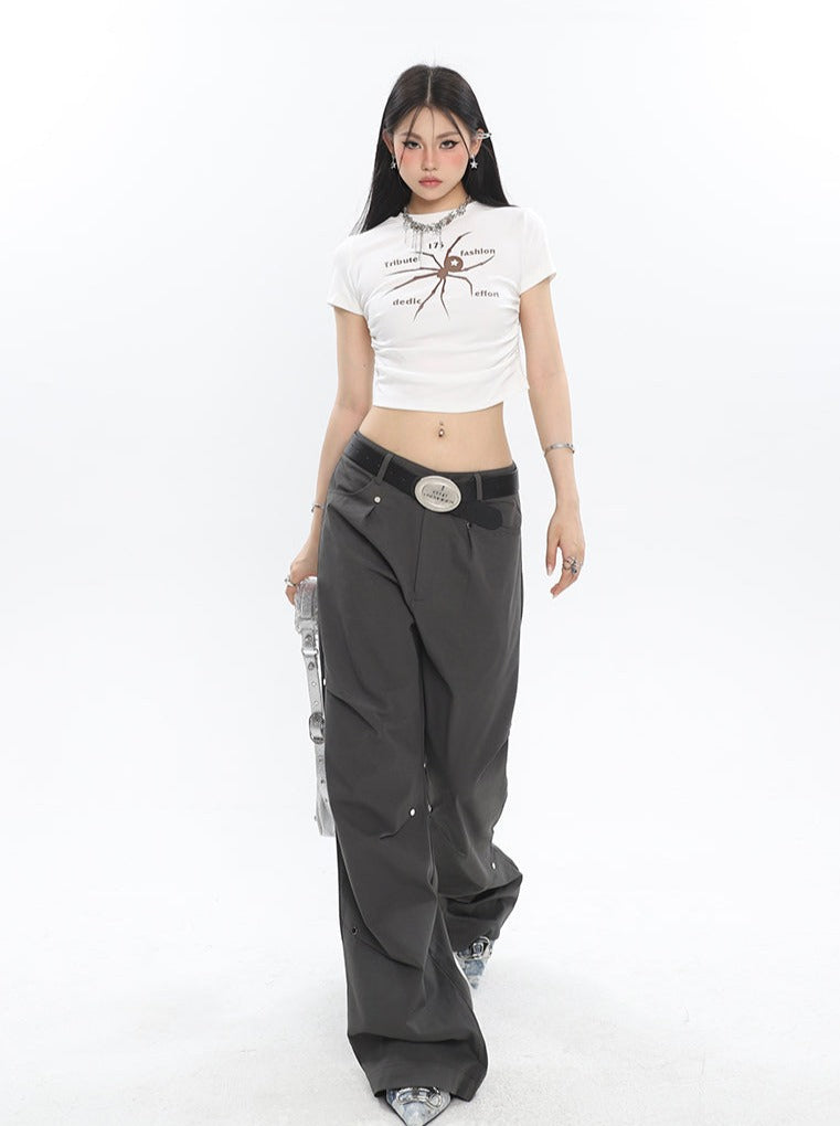 Relaxed Pin Pleated Pants