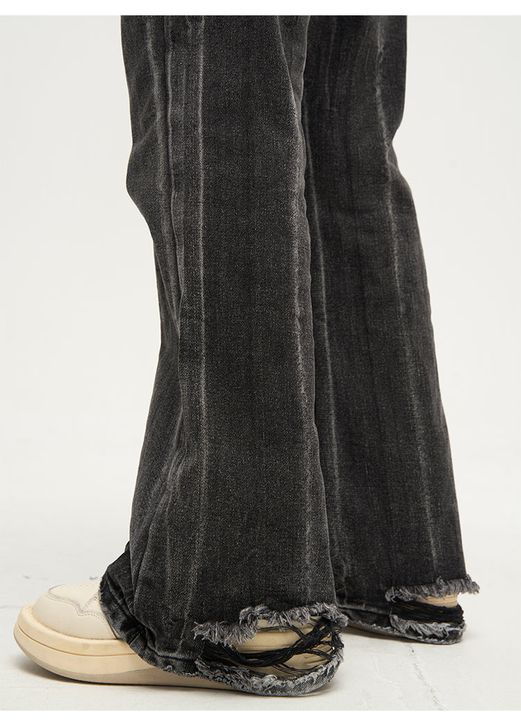 90's Destroyed Hem Distressed Jeans