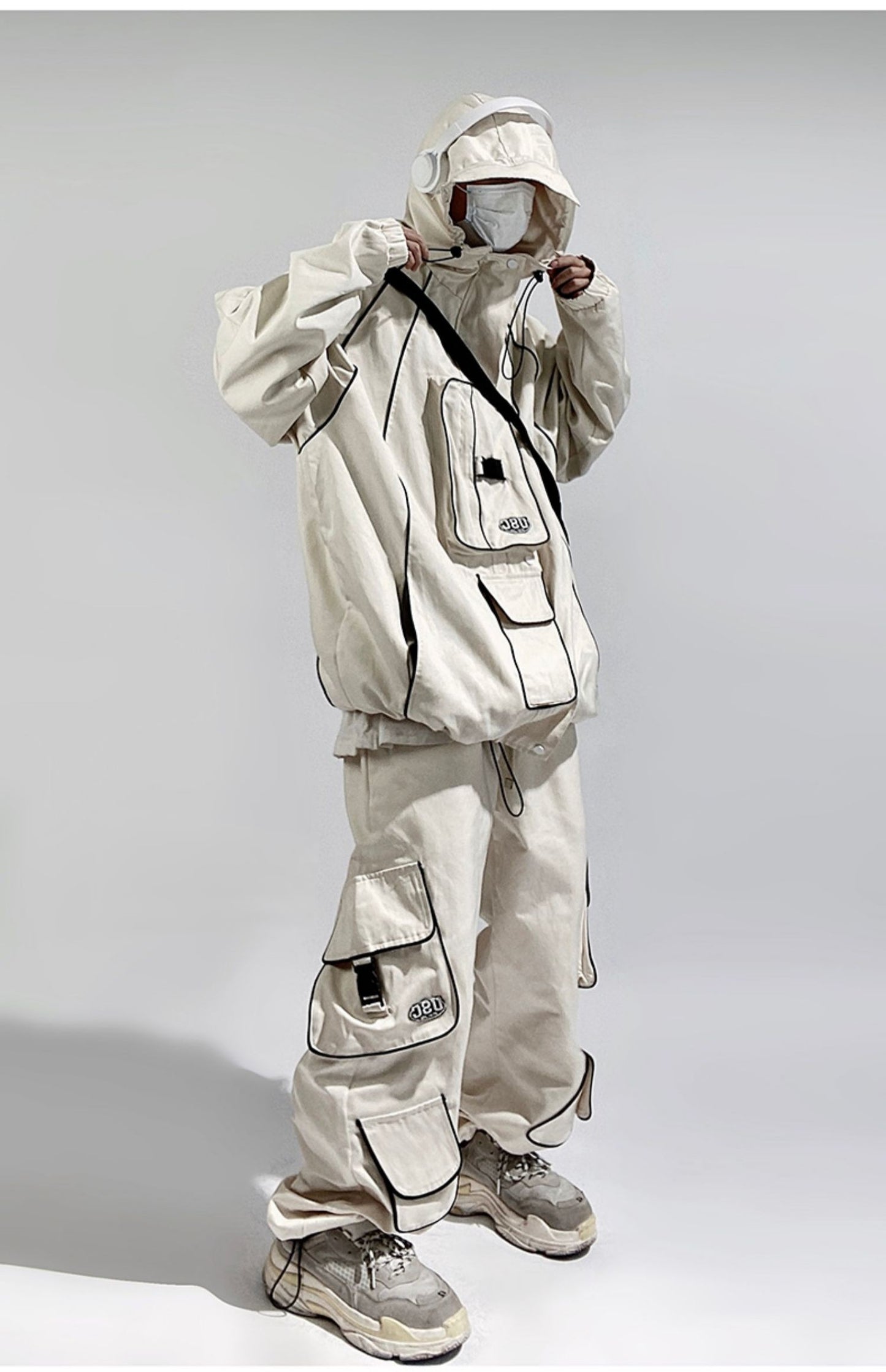 Techwear Stormtrooper Wide Leg Utility Cargo Pants