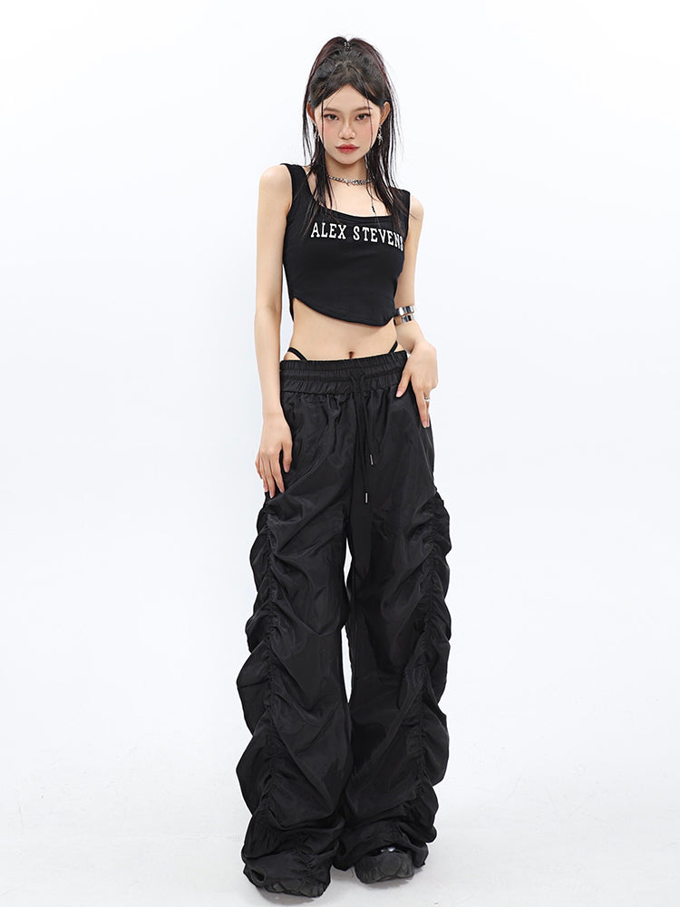 Black Ruched Pants
