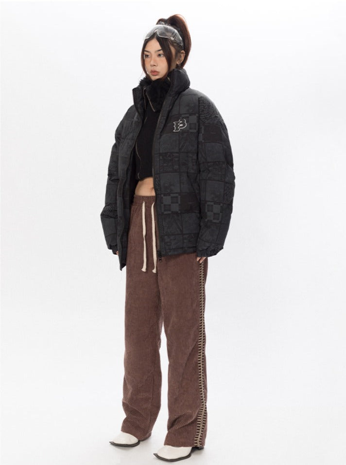 Mono Patchwork Puffer Jacket