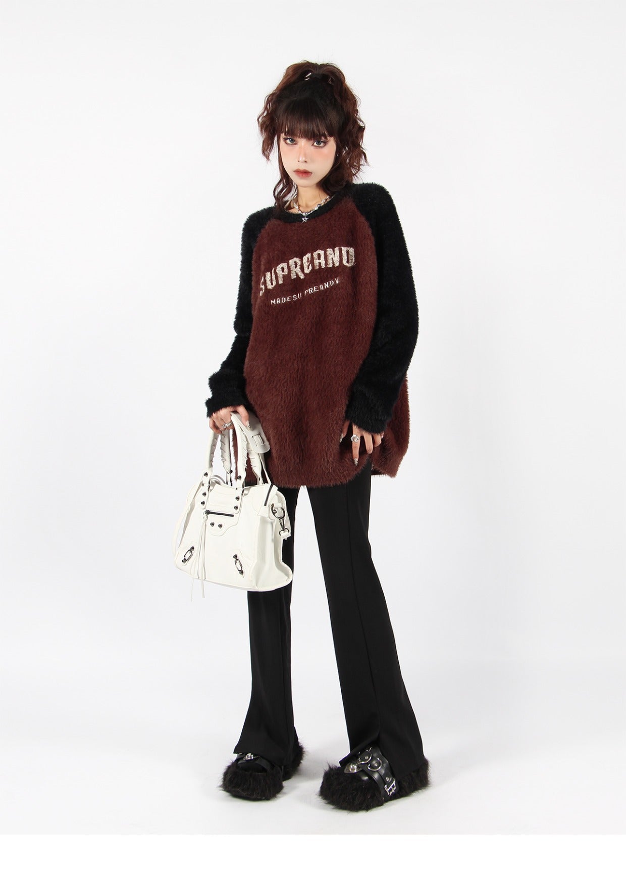 Fluffy Raglan Sweater