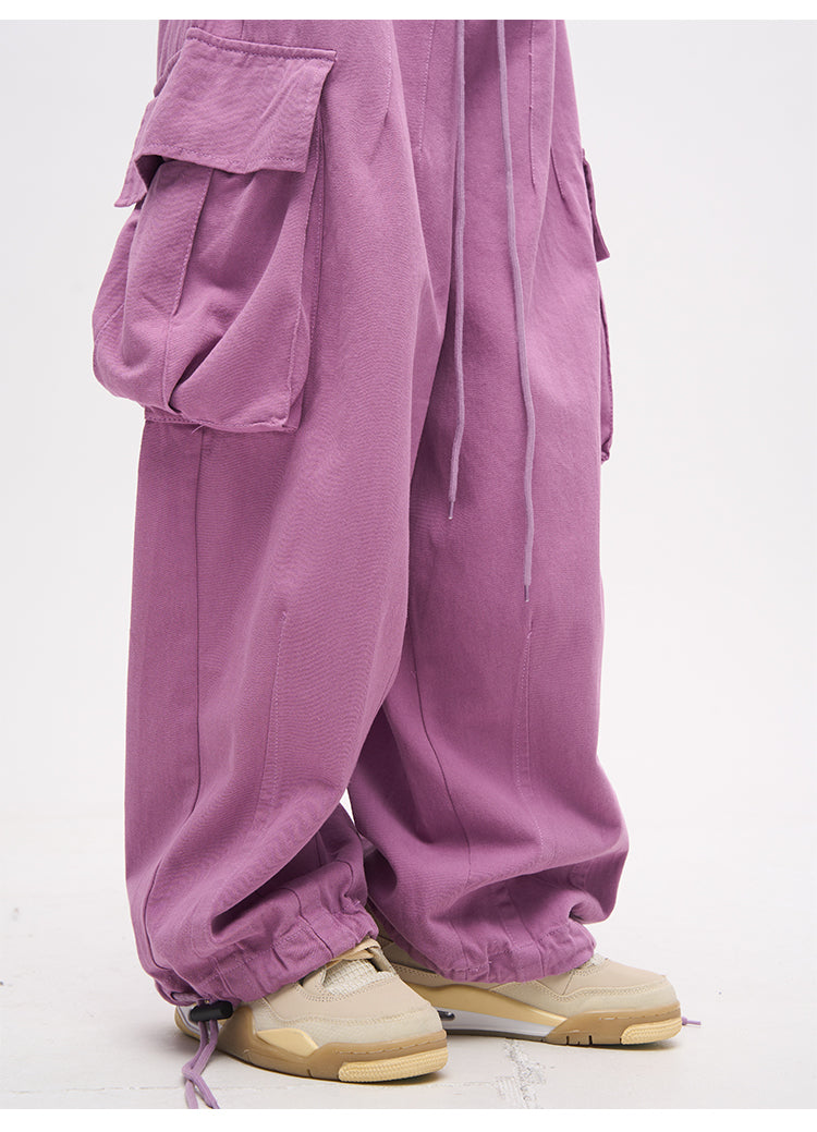 Pink Oversized Wide Leg Baggy Track Pants