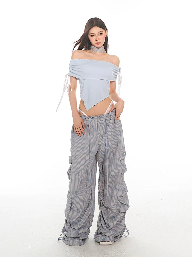 Striped Parachute PJ Cargo Pants
