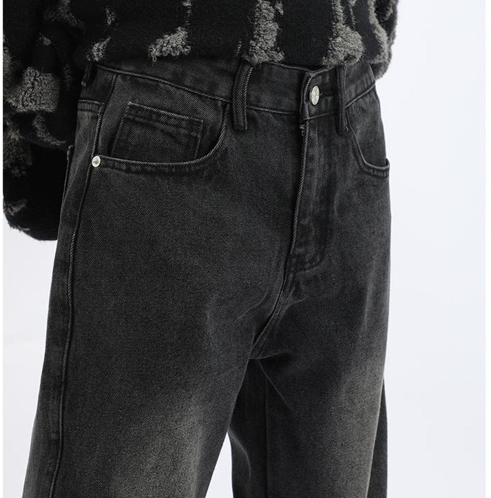 Streetwear y2k Ankle Zipper Slit Distressed Jeans