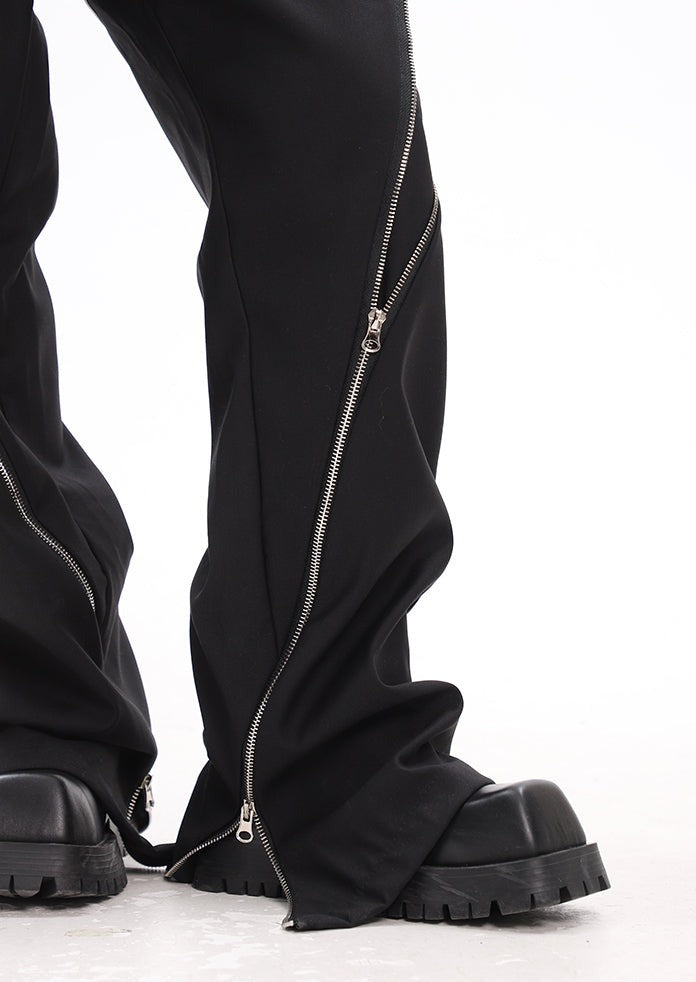 Diagonal Zipper Pants