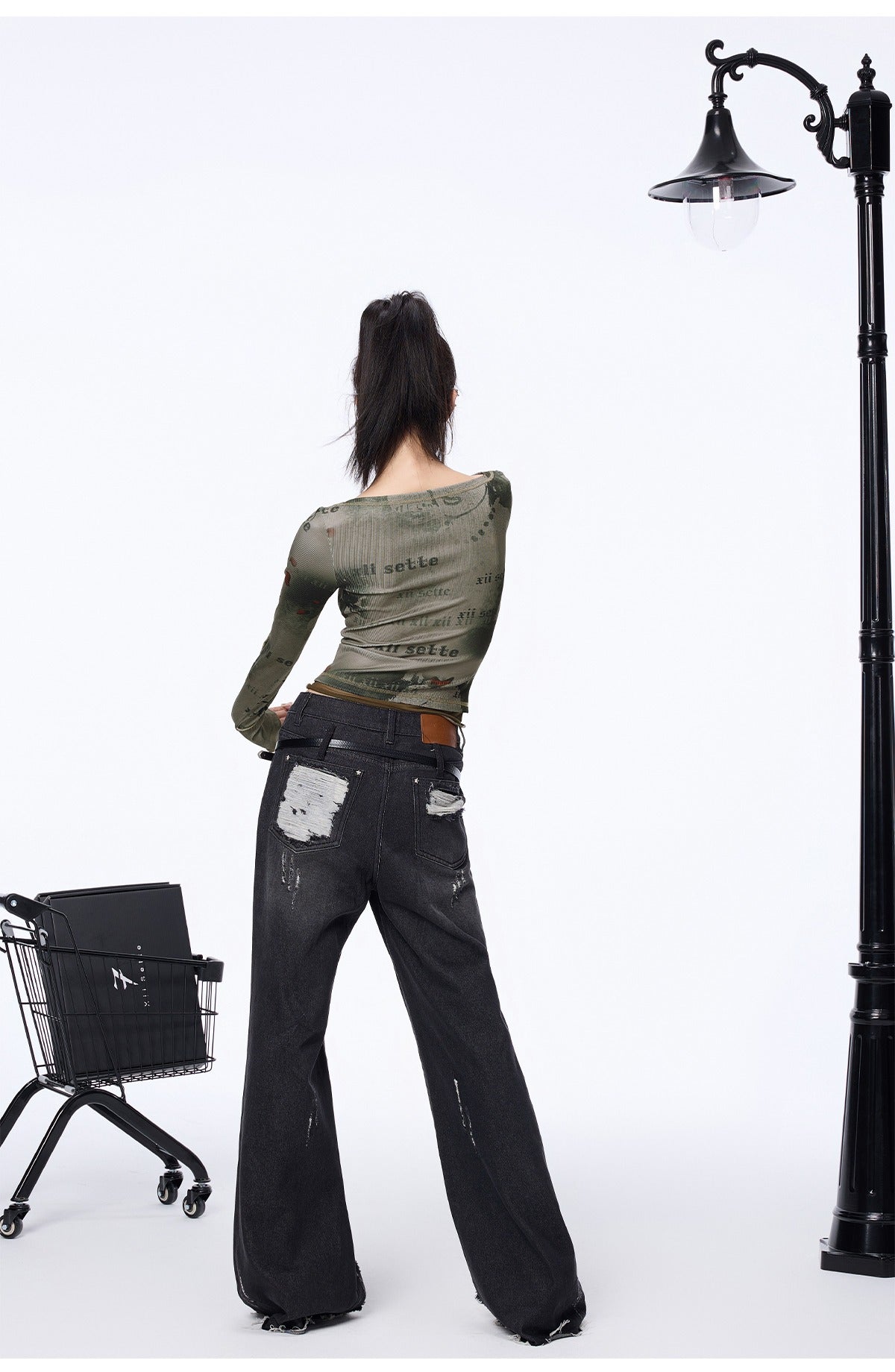 Graphic Print Long Sleeve Top