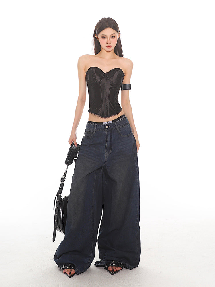 Ultra Wide Leg Denim Jeans