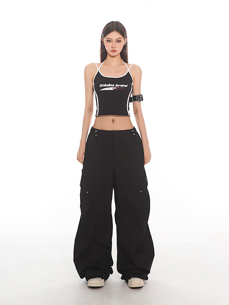 Drawstring Cargo Utility Pants