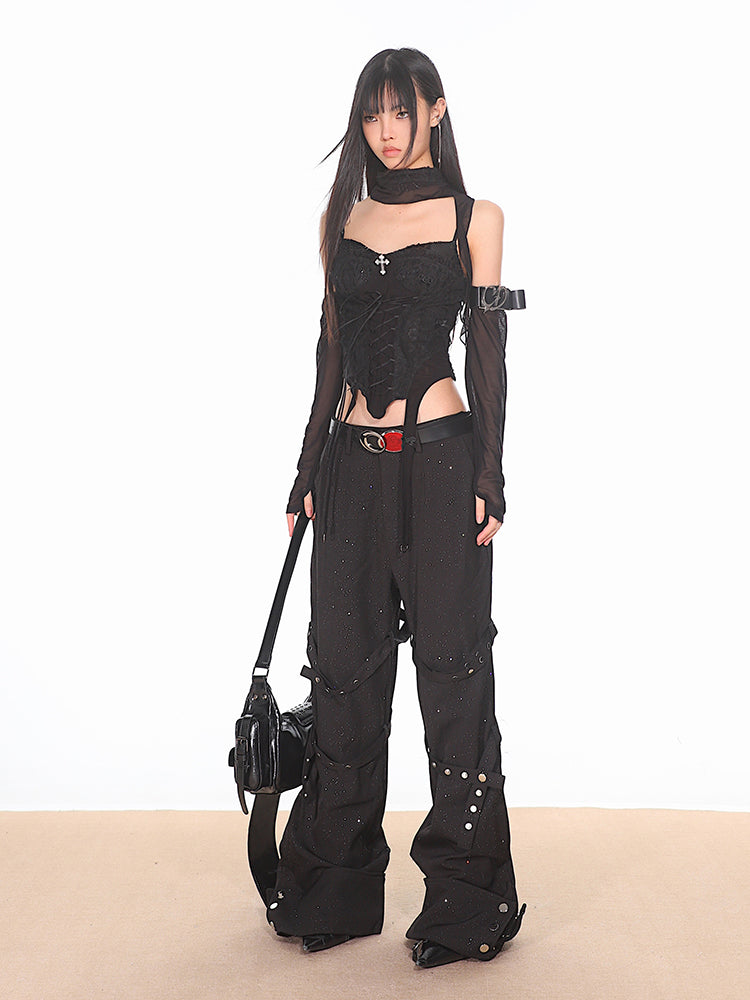 Strappy Bondage Relaxed Fit Pants