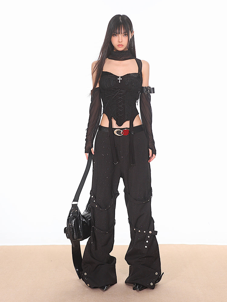 Strappy Bondage Relaxed Fit Pants