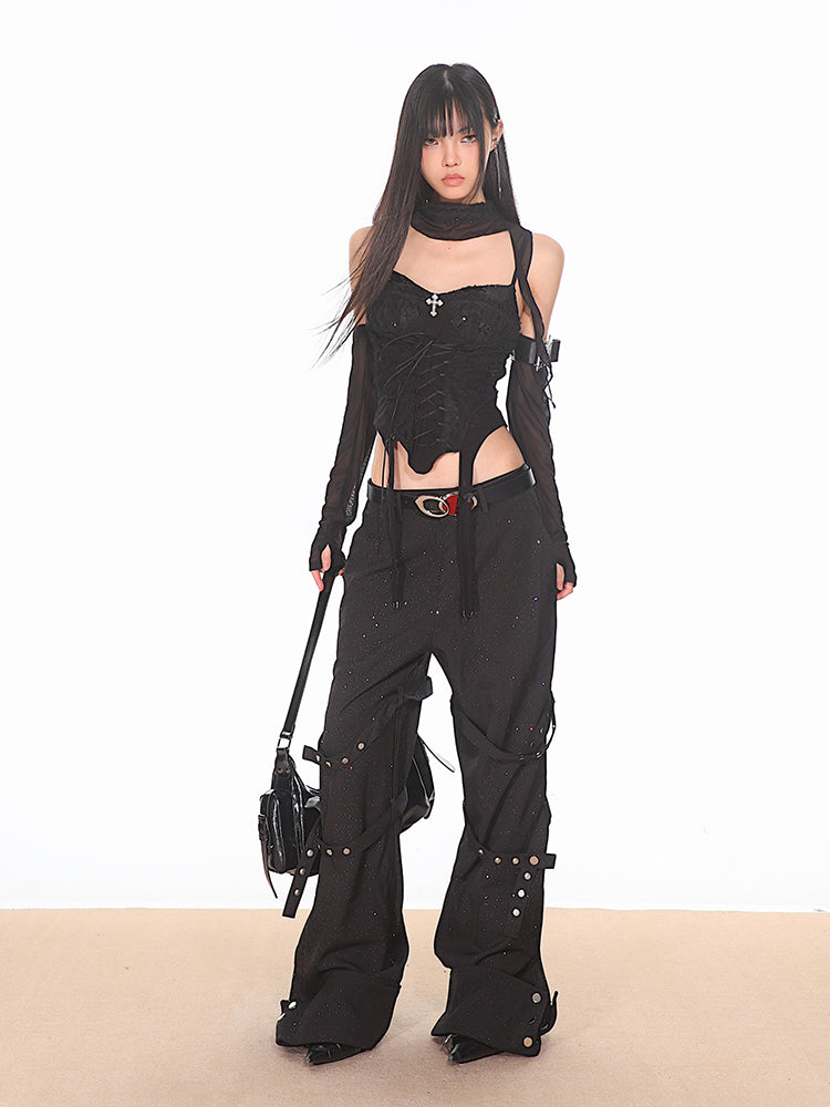 Strappy Bondage Relaxed Fit Pants