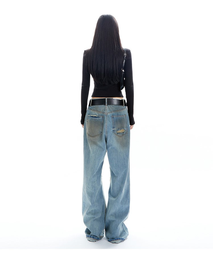 Ribbed Turtleneck Long Sleeve Top
