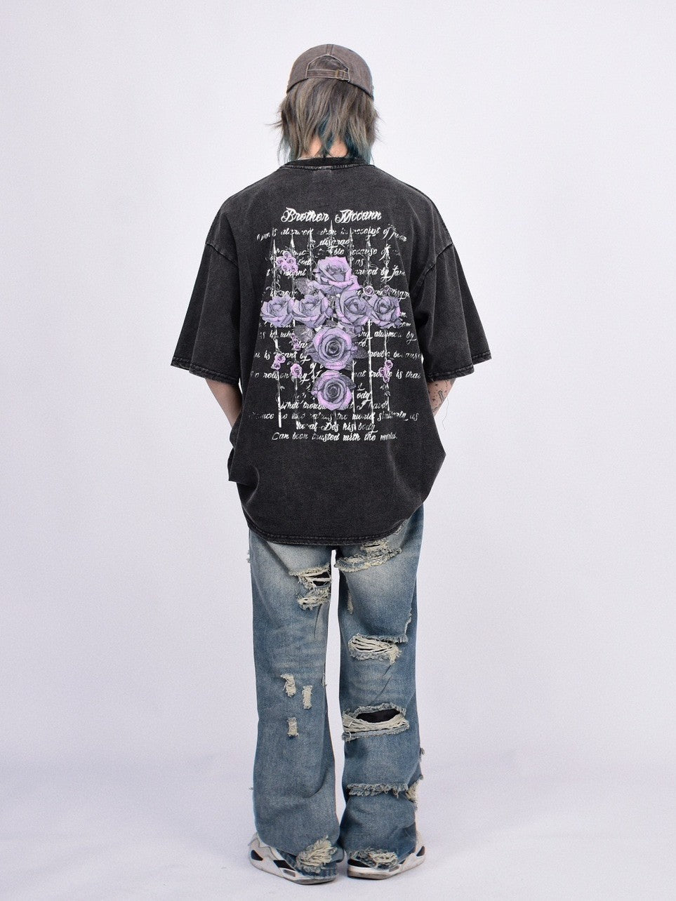 Rose Cross Graphic T-Shirt
