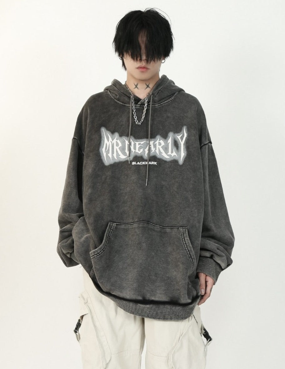 Vintage Washed Distressed Hoodie