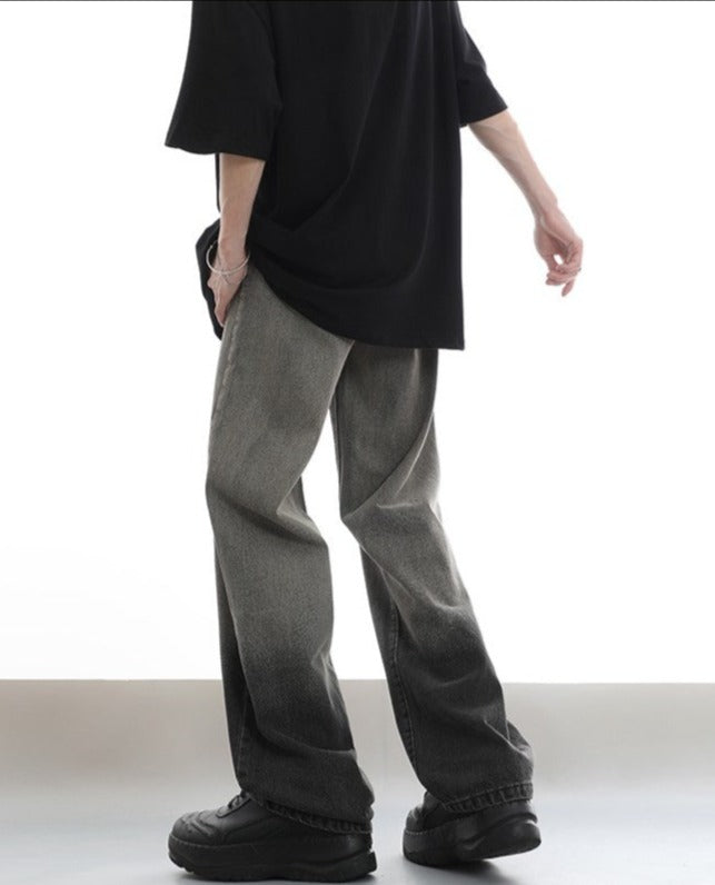 Gradient Washed Straight Leg Jeans