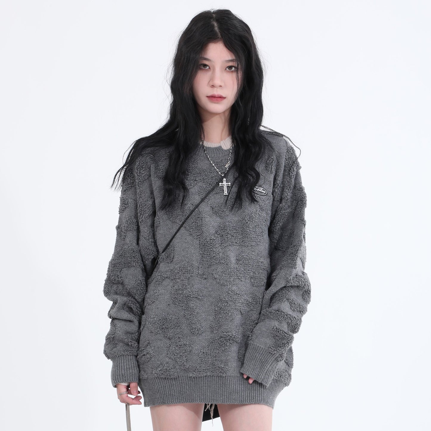 Plush Textured Knit Sweater