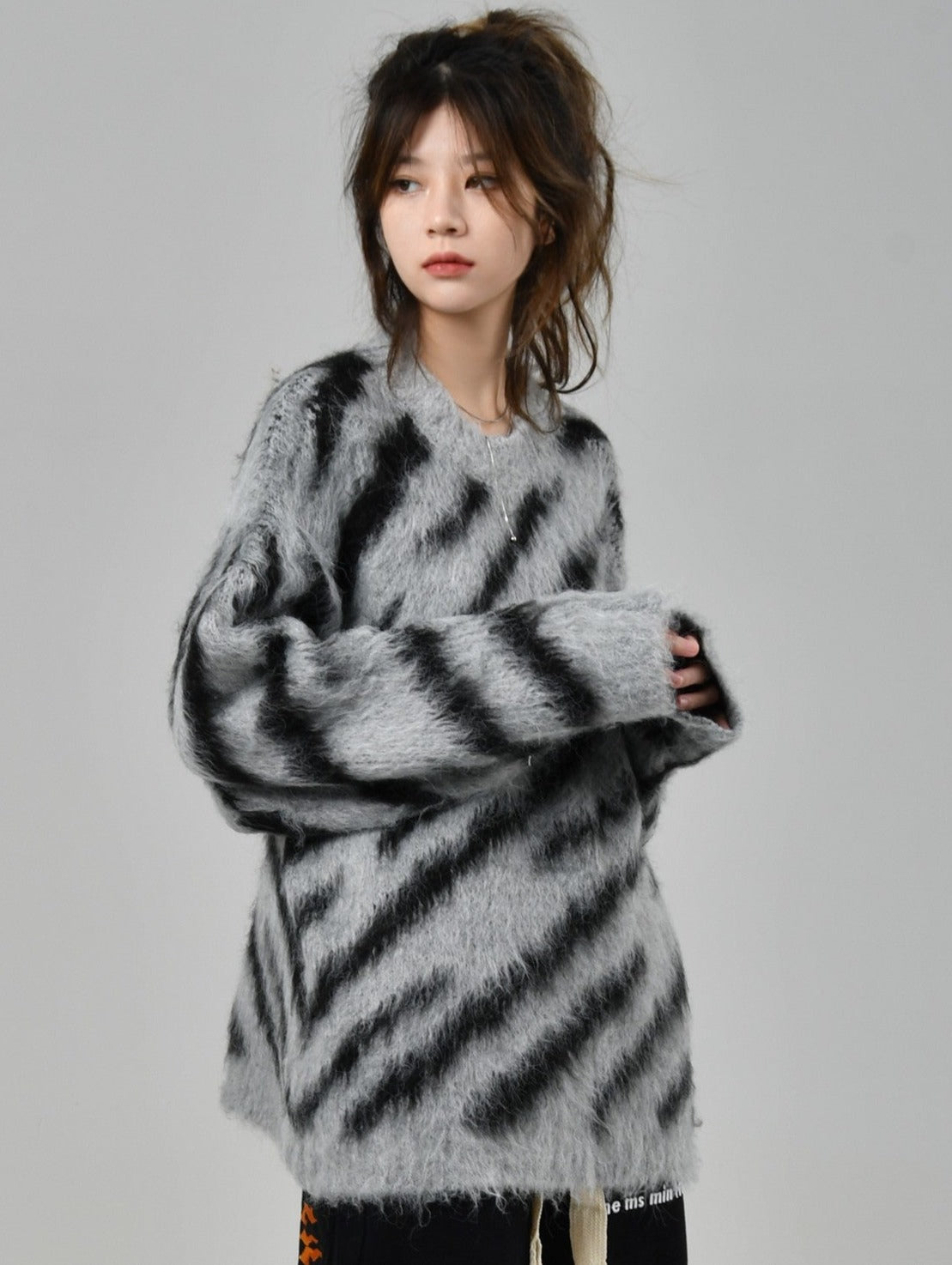 Zebra Striped Sweater