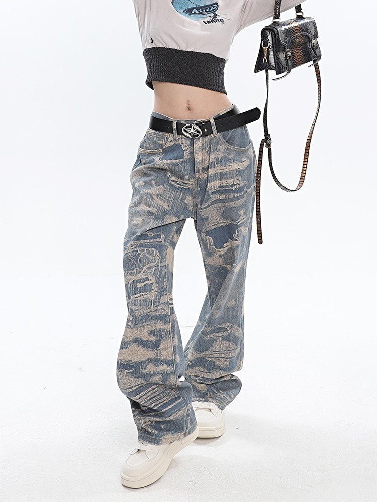 Painted Relaxed Fit Jeans LATENITEX