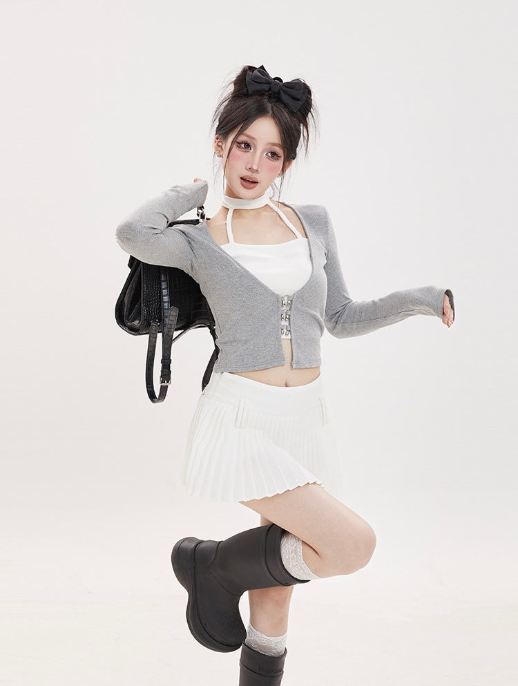 Halter Layered Cardigan