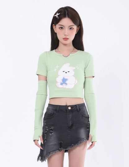 Bunny Baby Tee with Sleeves