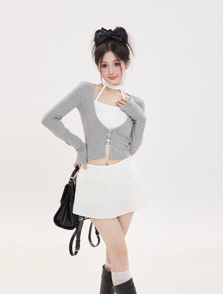 Halter Layered Cardigan