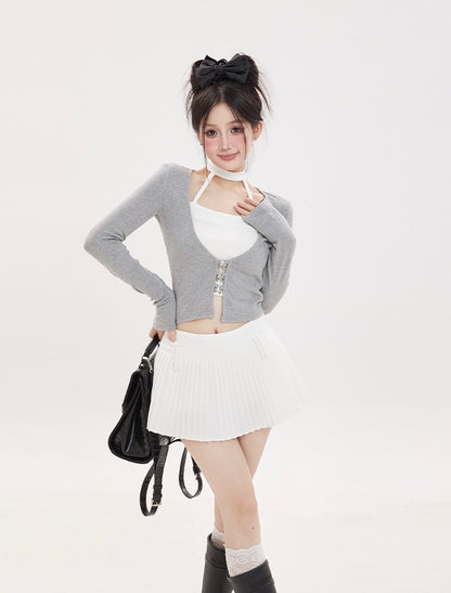 Halter Layered Cardigan