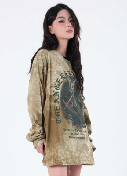 Angel Tie Dye Long Sleeve Top