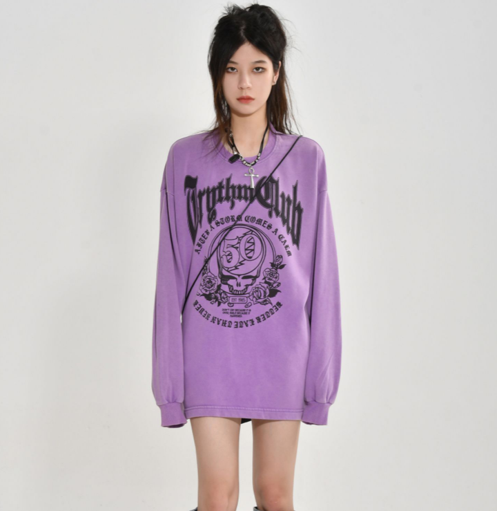 Skull Crest Long Sleeve Top