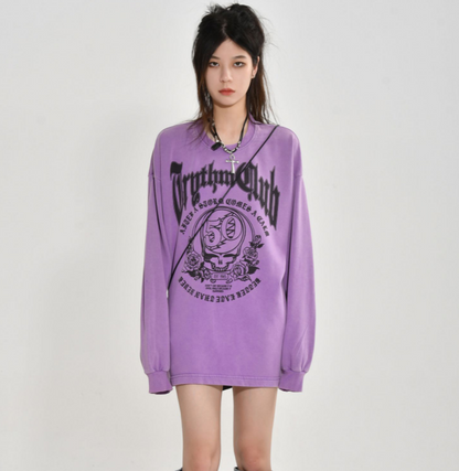Skull Crest Long Sleeve Top
