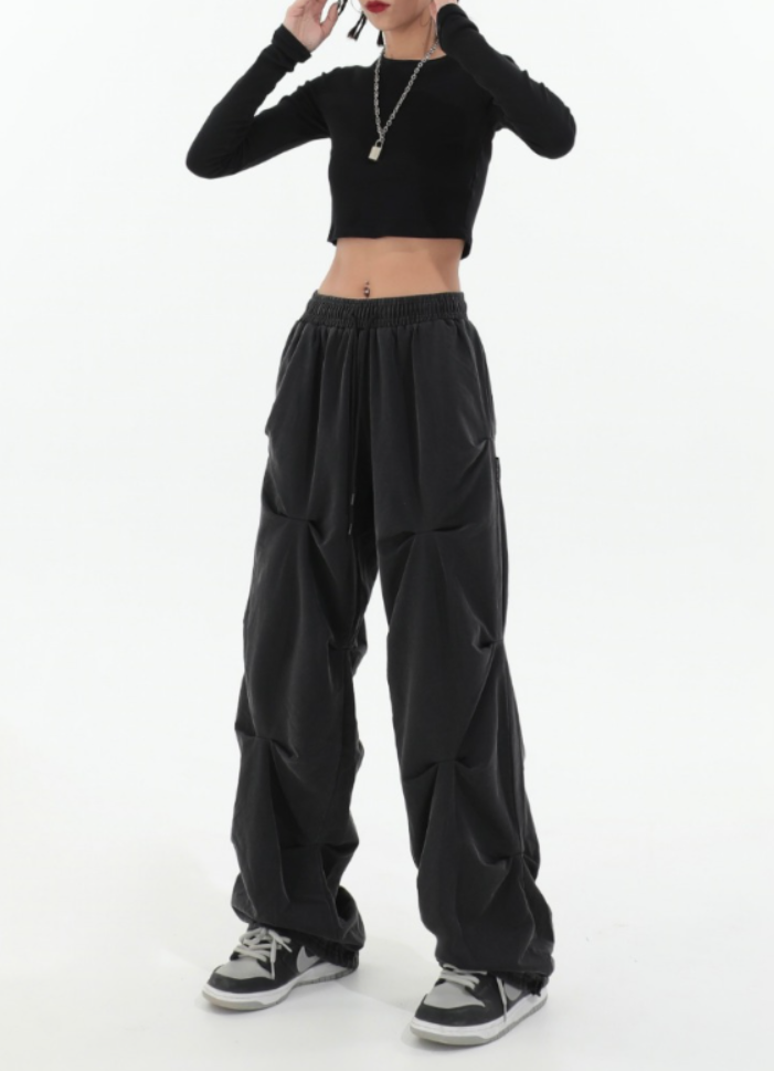 Pleated Black Pants