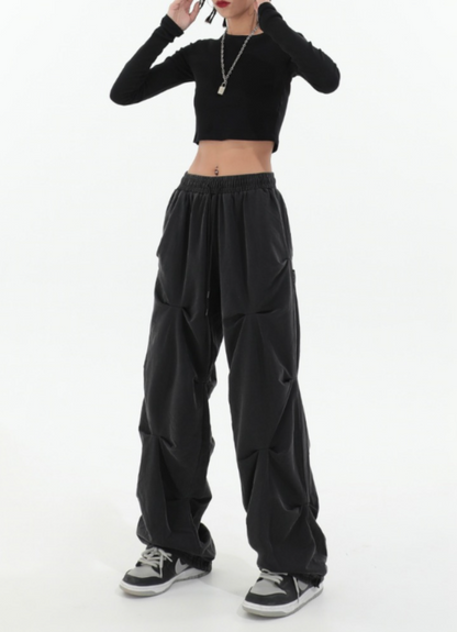 Pleated Black Pants