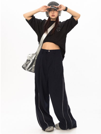 Piped V Relaxed pants