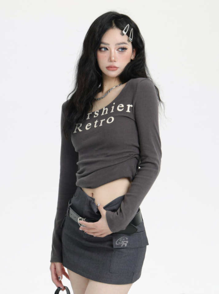 Scoop Neck Long Sleeve Tee