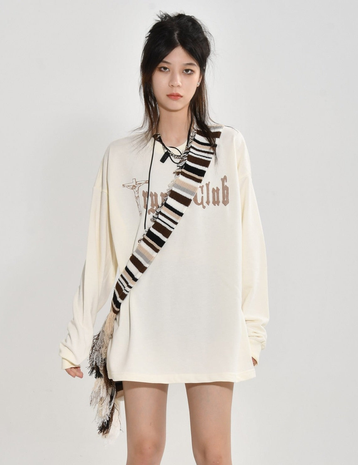 Cross Graphic Long Sleeve Top