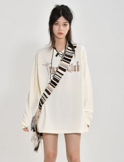 Cross Graphic Long Sleeve Top
