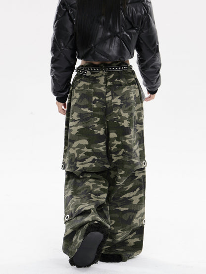 Wide Leg Camo Jeans