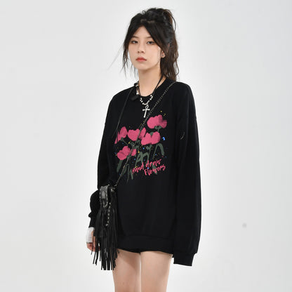 Flower Graphic Sweatshirt
