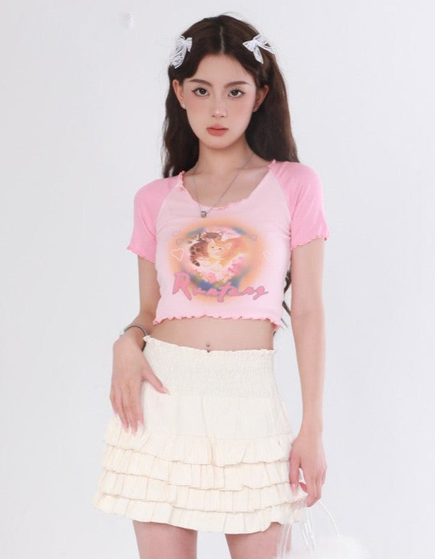 Kitties Raglan Baby Tee