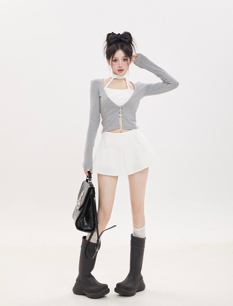 Halter Layered Cardigan