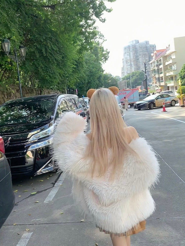 Faux Fur Plush Jacket