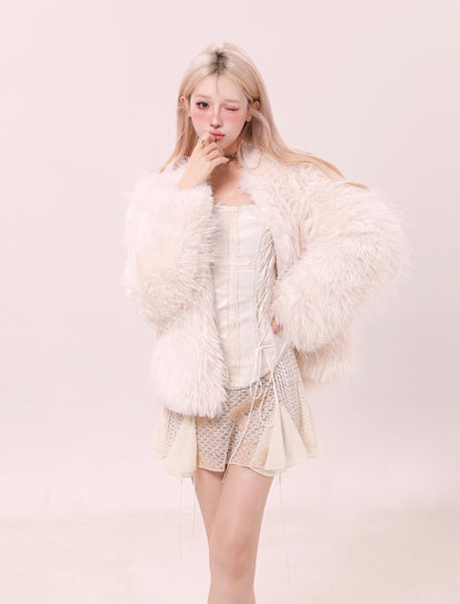 Faux Fur Plush Jacket