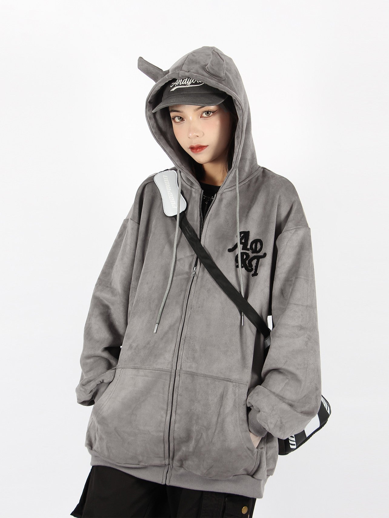 Twenties Devil Horn Zip Hoodie