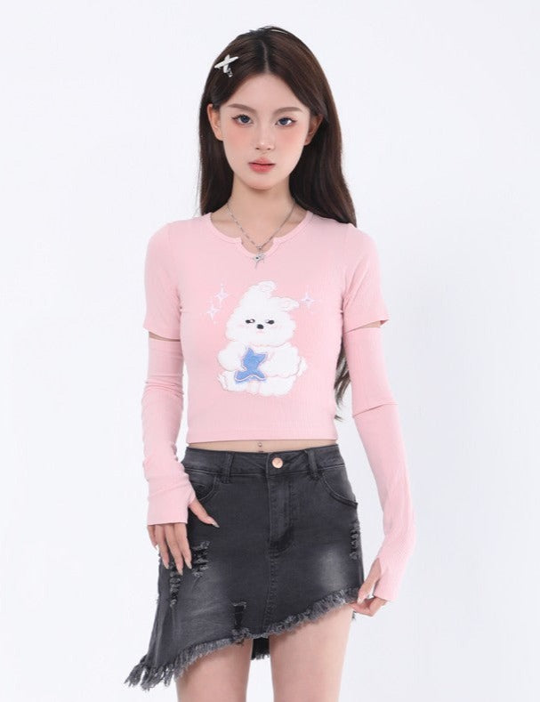 Bunny Baby Tee with Sleeves
