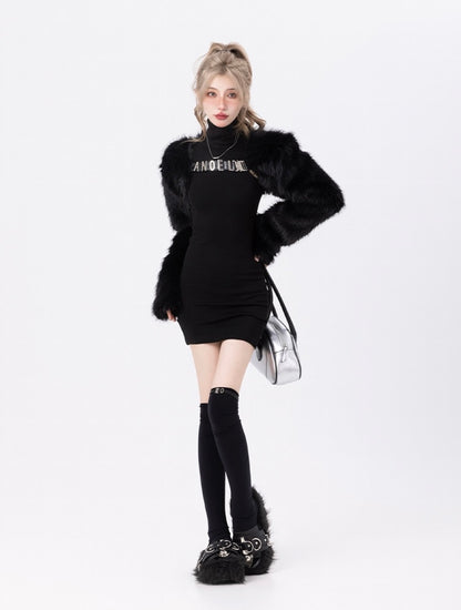 Turtleneck Sleeveless Dress