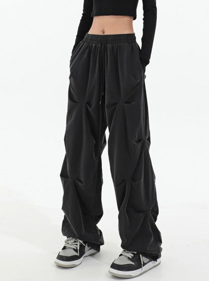 Pleated Black Pants