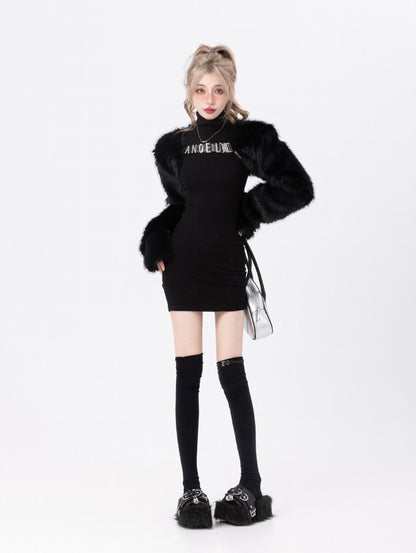 Turtleneck Sleeveless Dress